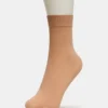 2 Flower Pack Sheer Anklet Socks Vanilla