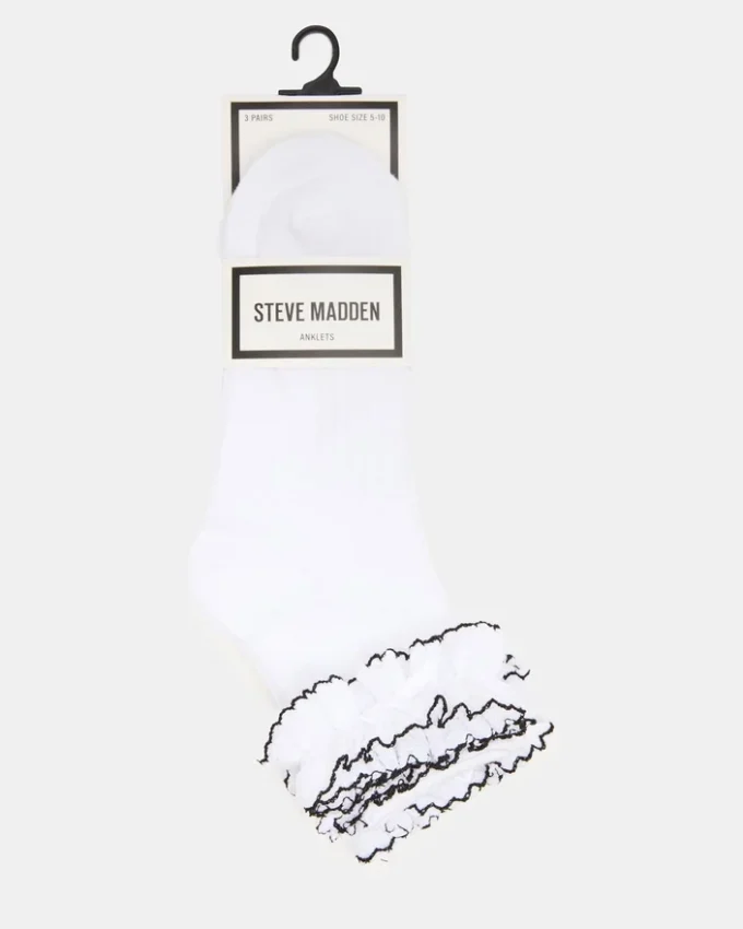 2 Pack Ava Ruffle Socks White 2 Pack Ava Ruffle Socks White