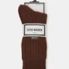 2 Pack Cable Texture Boot Socks Brown 2 Pack Cable Texture Boot Socks Brown