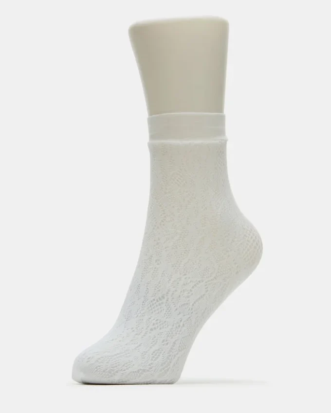 2 Pack Lace Anklet Socks White 2 Pack Lace Anklet Socks White