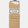 2 Pack Rib Slouch Socks Tan Multi