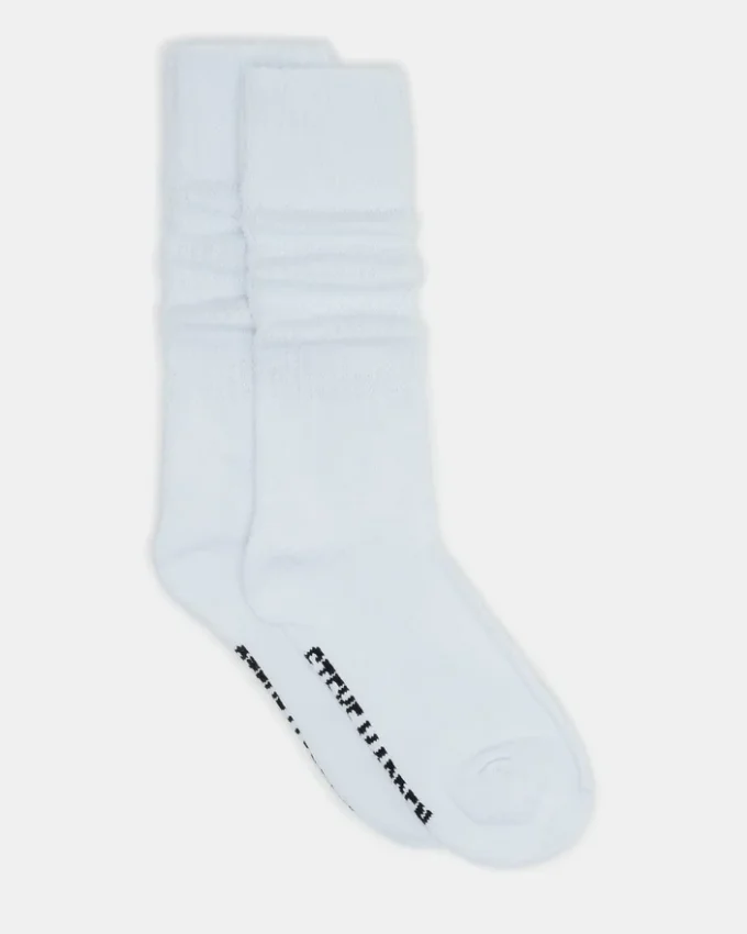 2 Pack Slouchy Crew Socks White 2 Pack Slouchy Crew Socks White