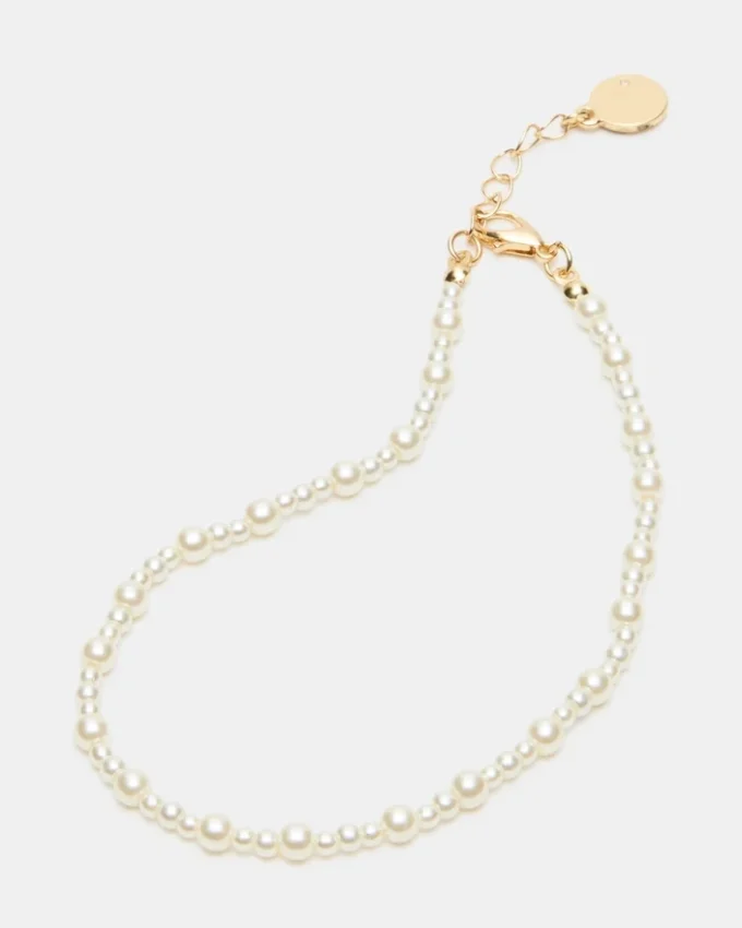 2-Piece Pearl Chain Anklet Set