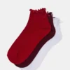 3 Pack Melody Lettuce Edge Bow Socks Red Multi 3 Pack Melody Lettuce Edge Bow Socks Red Multi