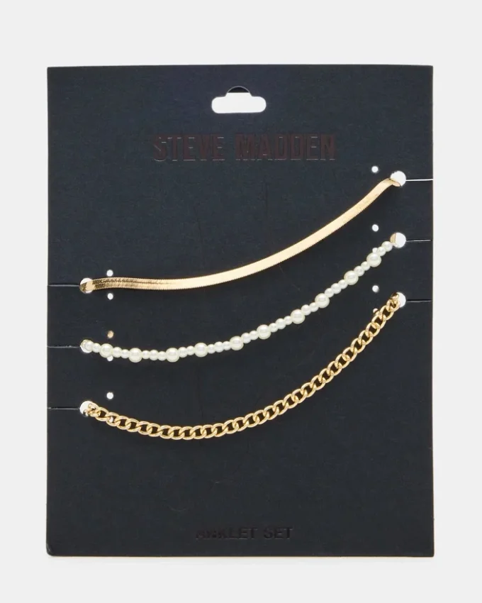 3-Piece Chain Anklet Set 3-Piece Chain Anklet Set