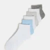 6 Pack Peyton Ribbed Quarter Socks White Multi 6 Pack Peyton Ribbed Quarter Socks White Multi