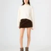 Aviva Faux Fur Skirt Dark Espresso Aviva Faux Fur Skirt Dark Espresso