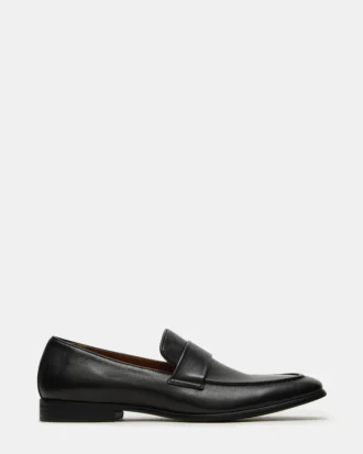 Biscuit Black Leather
