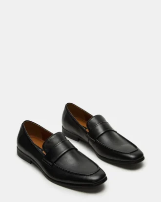 Biscuit Black Leather