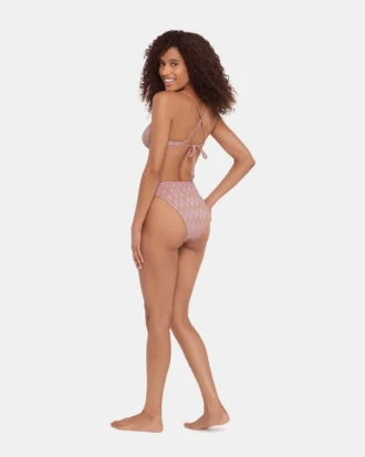 Chevron Shine Bikini Bottom Purple