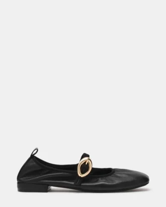 Daffia Black Leather