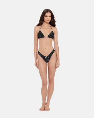 Darling Dot Bikini Bottom Black Multi