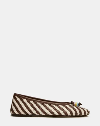 Divy White/Brown Leather
