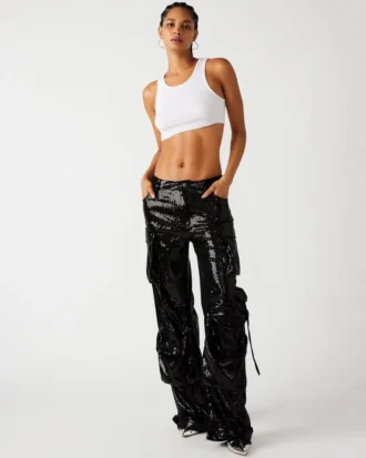 Duo Sequin Pant Black Duo Sequin Pant Black