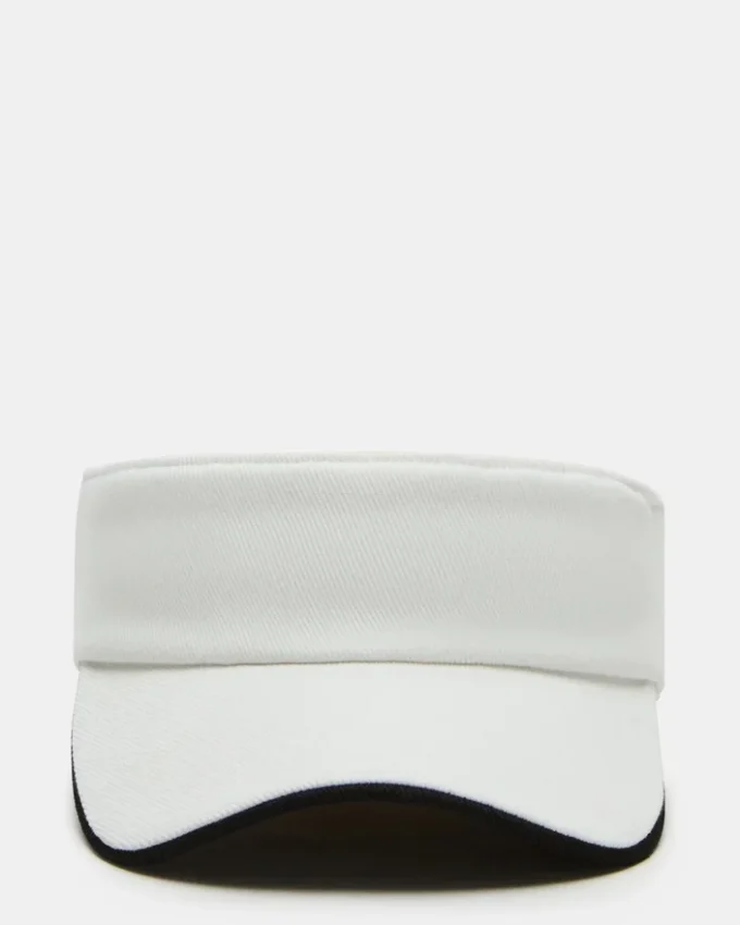 Embroidered Visor White Embroidered Visor White