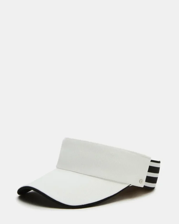 Embroidered Visor White Embroidered Visor White