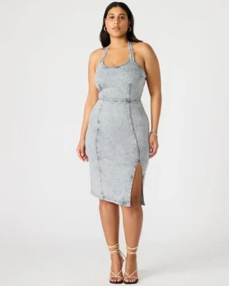 Gia Denim Dress Light Grey Gia Denim Dress Light Grey