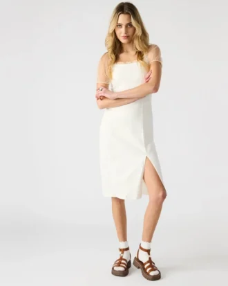 Giselle Denim Dress White Giselle Denim Dress White