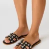 Hadyn Studs Black Leather Hadyn Studs Black Leather
