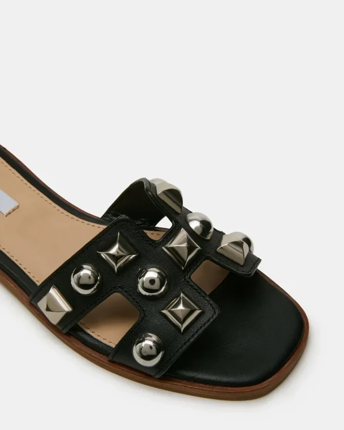 Hadyn Studs Black Leather Hadyn Studs Black Leather