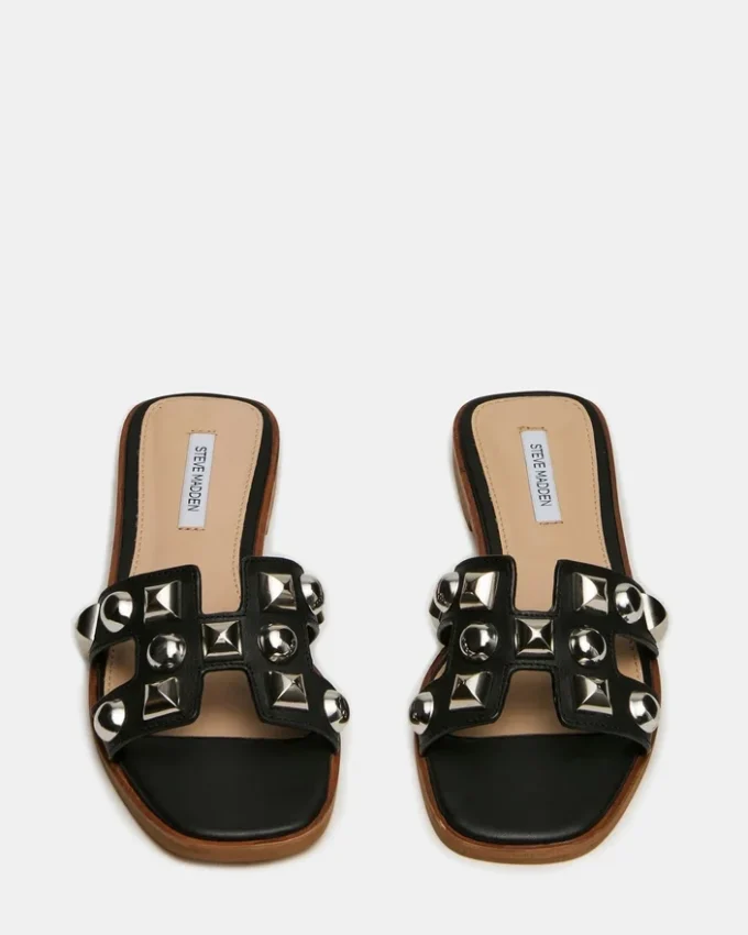 Hadyn Studs Black Leather Hadyn Studs Black Leather