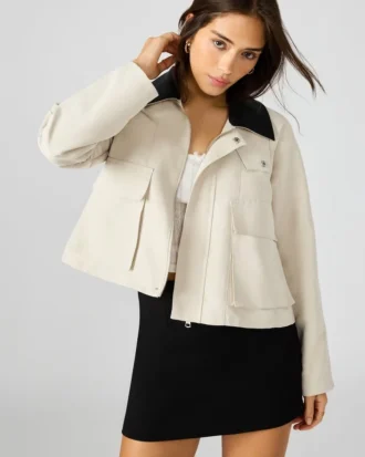 Justina Barn Jacket Oatmeal