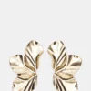 Large Flower Post Earrings Gold Large Flower Post Earrings Gold
