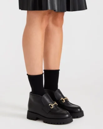 Leon Black Leather