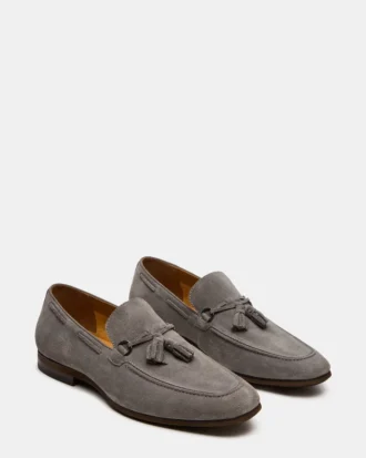Logan Light Grey Suede