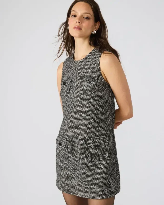 Louie Dress Black/White Louie Dress Black/White
