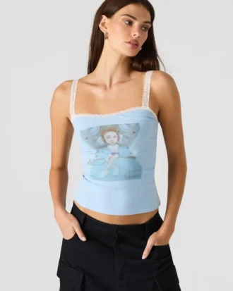 Love Goldie Tank Surf Blue