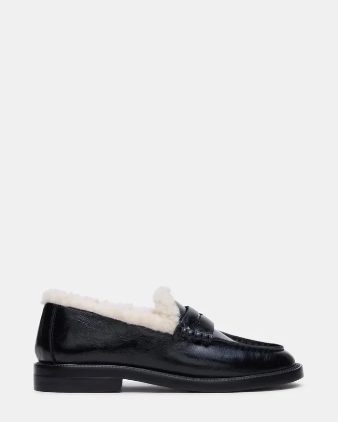 Madison Faux Fur Black Leather Madison Faux Fur Black Leather