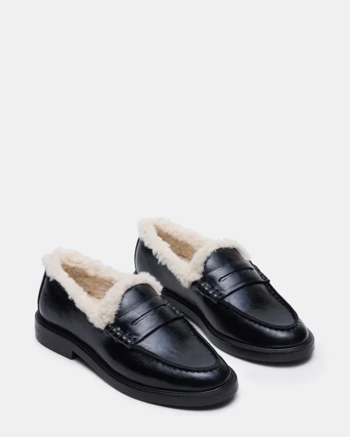 Madison Faux Fur Black Leather Madison Faux Fur Black Leather