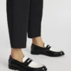 Natan Black/White Leather