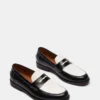 Natan Black/White Leather