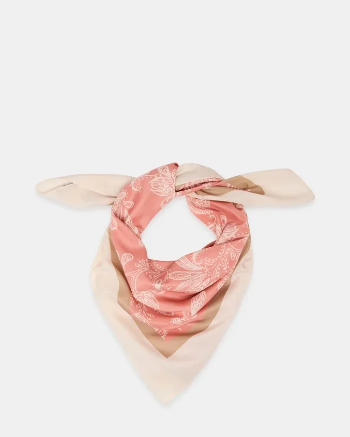 Paisley Satin Scarf Terracotta Paisley Satin Scarf Terracotta