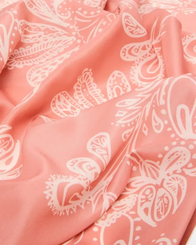 Paisley Satin Scarf Terracotta Paisley Satin Scarf Terracotta