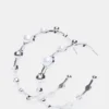 Pearl Hoop Earrings Silver Pearl Hoop Earrings Silver