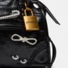 Riggs Bag Embellished Black Distressed Riggs Bag Embellished Black Distressed