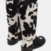 Riggs Black Cow Print Wide Calf Riggs Black Cow Print Wide Calf
