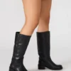 Riggs Black Cow Print Wide Calf Riggs Black Cow Print Wide Calf