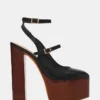 Scotlyn Stacked Black Leather Scotlyn Stacked Black Leather
