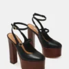 Scotlyn Stacked Black Leather Scotlyn Stacked Black Leather