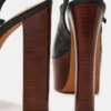 Scotlyn Stacked Black Leather Scotlyn Stacked Black Leather