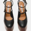 Scotlyn Stacked Black Leather Scotlyn Stacked Black Leather