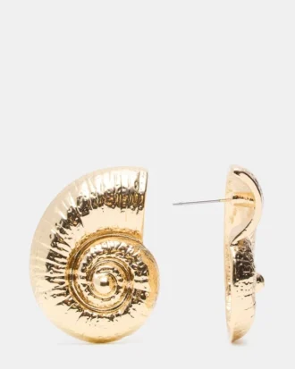 Seashell Shaped Earrings Gold