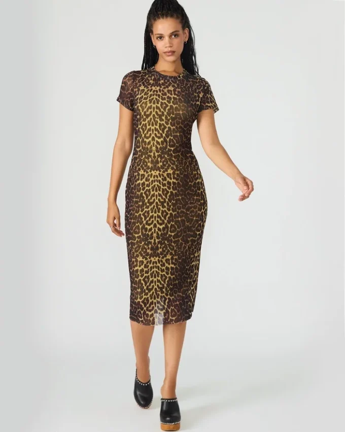 Short Sleeve Hailee Dress Hot Spots Print Short Sleeve Hailee Dress Hot Spots Print