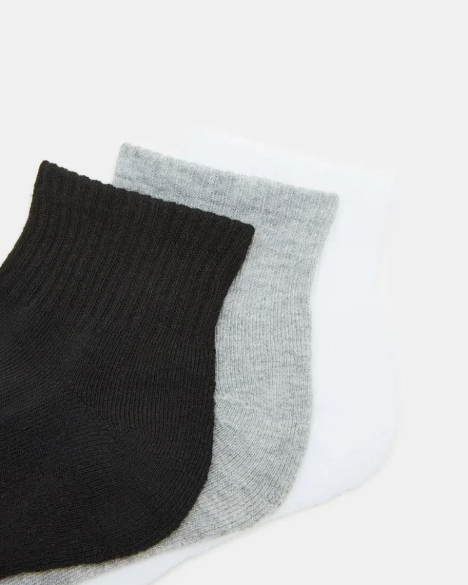 Sport Cushion Quarter Socks Black/White Sport Cushion Quarter Socks Black/White