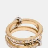 Stacked Rhinestone Ring Gold Multi Stacked Rhinestone Ring Gold Multi