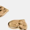 Textured Heart Stud Earrings Gold Textured Heart Stud Earrings Gold